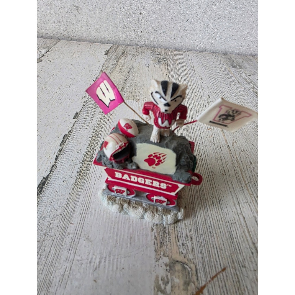 Danbury mint Badgers mascot train Santa Express Xmas decor